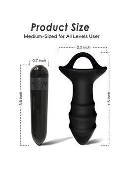 Armony Kylin - Black Silicone Finger Anal Vibrator with Remote Control