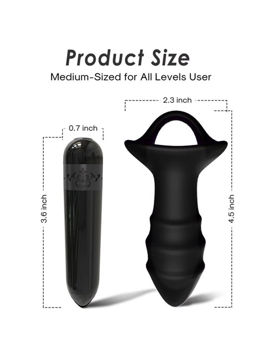 Armony Kylin - Black Silicone Finger Anal Vibrator with Remote Control