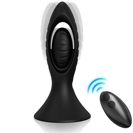 Armony - Vibratore Plug Anale in Silicone Nero con Telecomando Mod 1