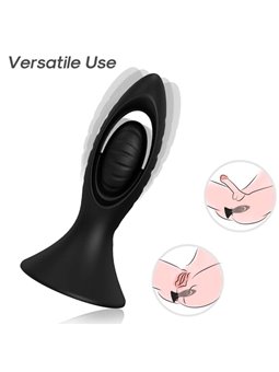 Armony - Black Silicone Anal Plug Vibrator with Remote Control Mod 1