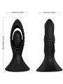 Armony - Black Silicone Anal Plug Vibrator with Remote Control Mod 1