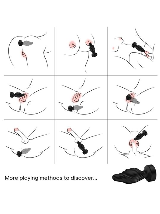 Armony - Black Silicone Anal Plug Vibrator with Remote Control Mod 3