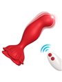 Armony - Vibratore Plug Anale a Forma di Rosa con Telecomando Rosso