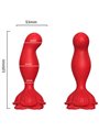 Armony - Vibratore Plug Anale a Forma di Rosa con Telecomando Rosso