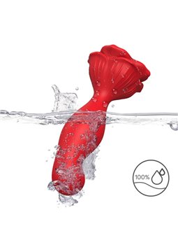Armony - Vibratore Plug Anale a Forma di Rosa con Telecomando Rosso