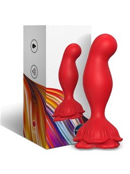 Armony - Vibratore Plug Anale a Forma di Rosa con Telecomando Rosso