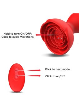 Armony Bloom - Vibratore Anale in Silicone Rosso con Telecomando