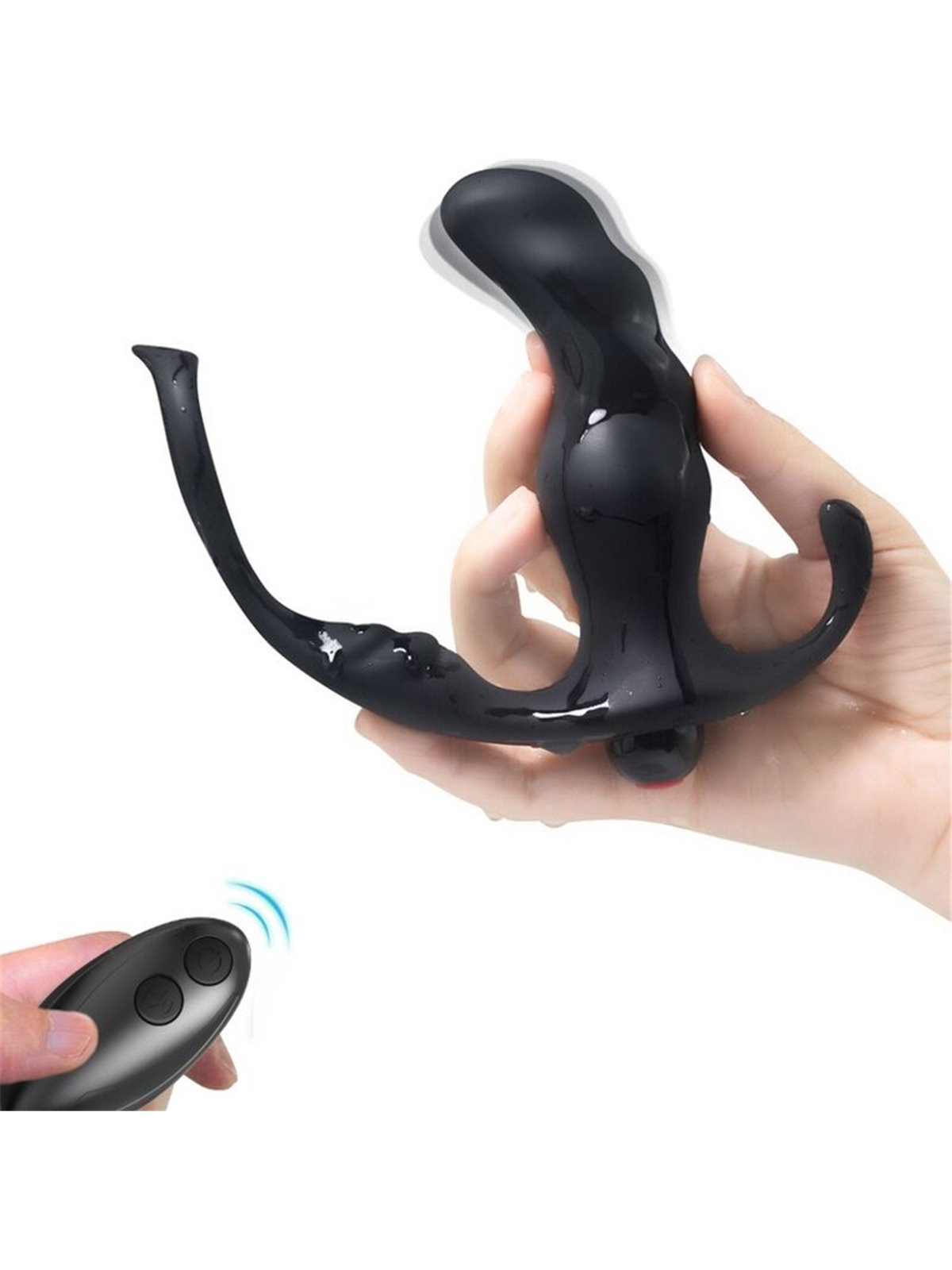 Armony Knight - Vibratore Anale con Anello Fallico e Telecomando Nero