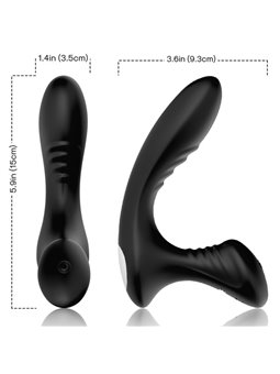 Armony Storm - Black Vibrator Prostatic Anal Plug with Remote Control