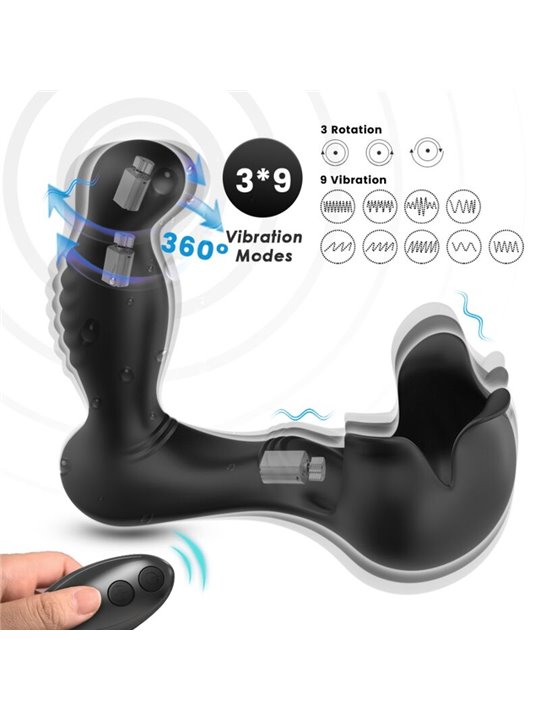 Armony Surround - Prostatic Vibrator Anal Plug Black with Remote Control