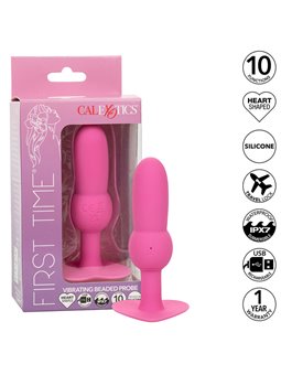 Calexotics First Time - Plug Anale in Silicone Rosa 10 Vibrazioni