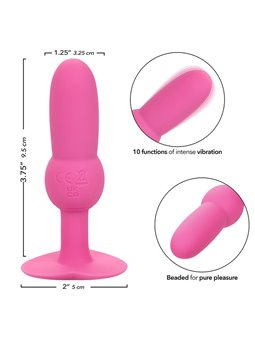 Calexotics First Time - Pink Silicone Anal Plug 10 Vibrations