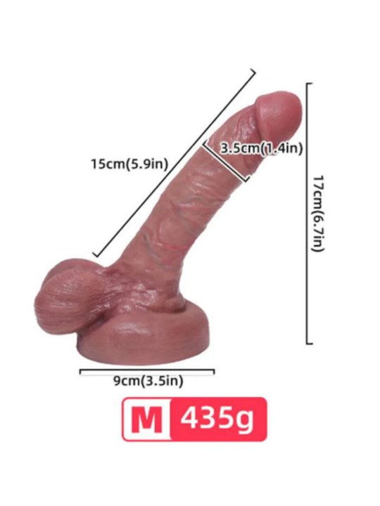 Armony - Realistic Dildo with Liquid Silicone Testicles 15 cm
