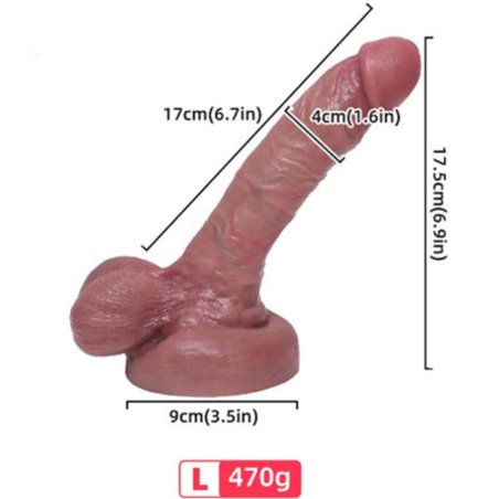 Armony - Dildo Realistico con Testicoli in Silicone Liquido 17 Cm