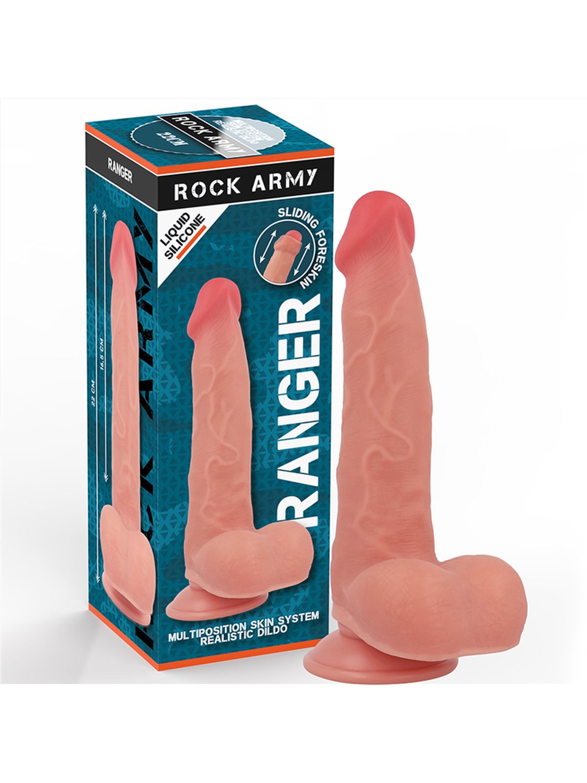 Rockarmy Ranger - Dildo Ultra Realistico in Silicone Liquido 22 Cm
