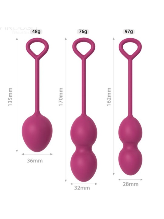 Armony Anabiosis - Vaginal Kegel Balls 3 Levels Bordeaux