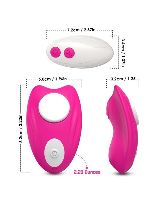 Armony Butterfly - Pink Panty Vibrator with Remote Control and Pantie