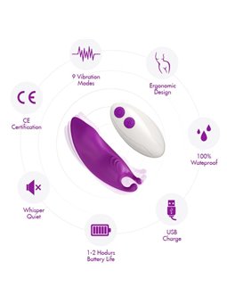 Armony Honeybee - Vibratore Panty Fucsia con Telecomando e Mutandina