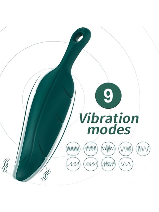 Armony - Green Leaf Shaped Silicone Stimulator and Vibrator