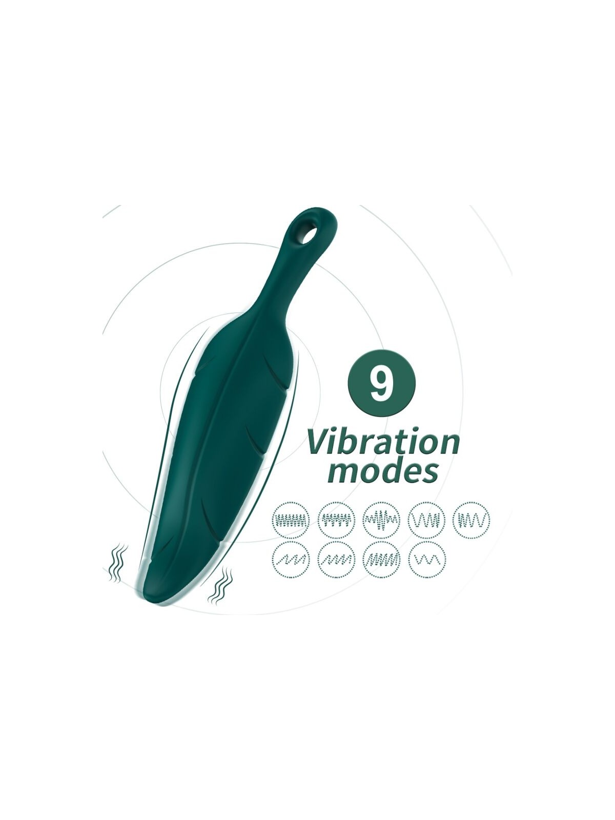 Armony - Stimolatore e Vibratore in Silicone a Forma di Foglia Verde