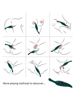 Armony - Stimolatore e Vibratore in Silicone a Forma di Foglia Verde