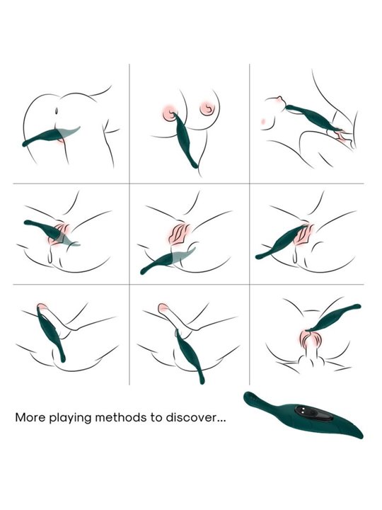 Armony - Stimolatore e Vibratore in Silicone a Forma di Foglia Verde