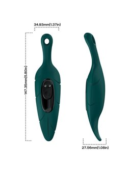 Armony - Stimolatore e Vibratore in Silicone a Forma di Foglia Verde