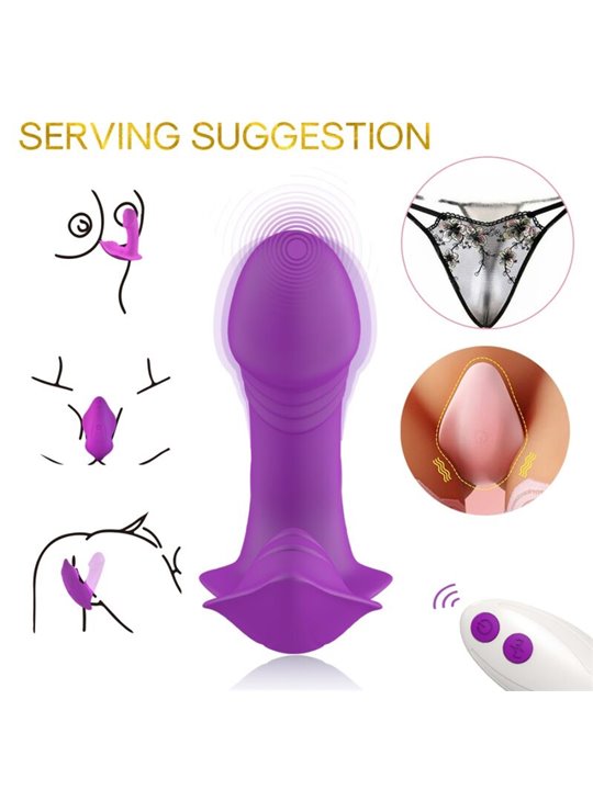 Armony - Vibratore Panty Introducibile in Silicone Viola con Telecomando