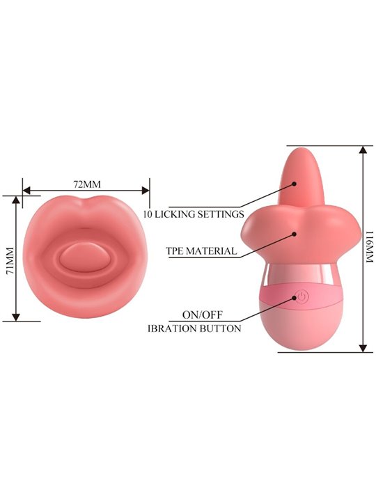 Pretty Love Kylee - Pink Vibrating Tongue Clitoral Stimulator