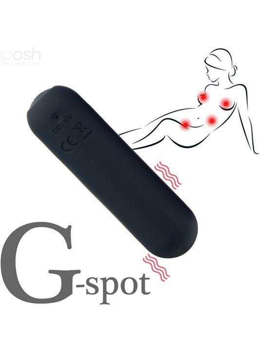 Armony Splash Haha - Silicone Bullet Vibrator 75 x 19 cm Black