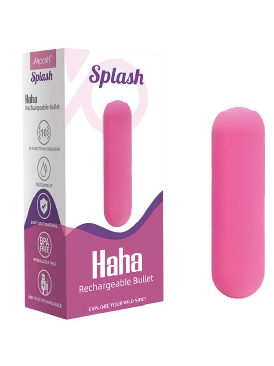 Armony Splash Haha - Vibratore Bullet in Silicone 75 x 19 Cm Rosa