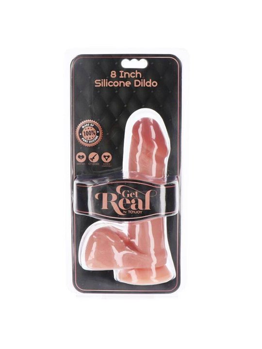 Get Real - Silicone Dildo 20,5 CM W Balls Skin