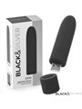 Black & Silver Geri - Bullet Vibrator 8 Vibrations Black 10 x 2,2 cm