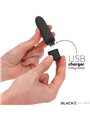 Black & Silver Geri - Bullet Vibrator 8 Vibrations Black 10 x 2,2 cm