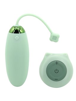 Armony Kitty Fun - Green Silicone Vibrating Egg with Remote Control