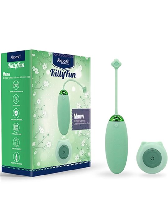 Armony Kitty Fun - Ovetto Vibrante in Silicone Verde con Telecomando
