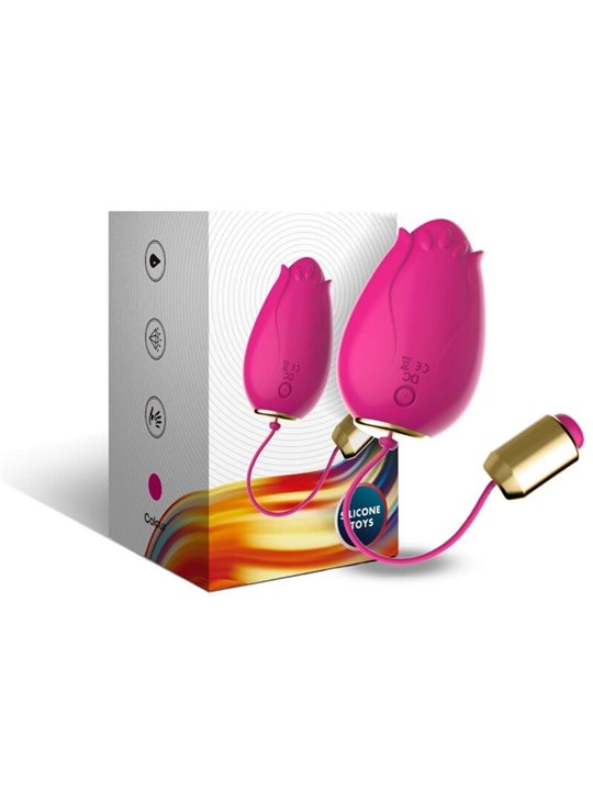 Armony Mandala - Fuchsia Silicone Vibrating Egg with Remote Control