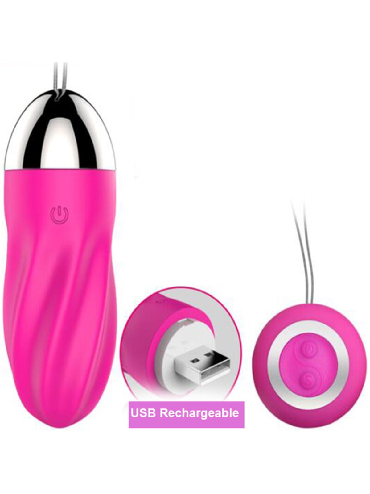 Armony Sweety - Vibrating Silicone Spiral Egg Pink