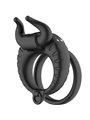 Armony Bull's Passion - Double Vibrating Silicone Phallic Ring Black