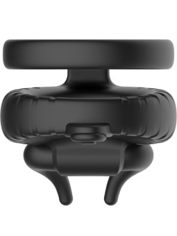 Armony Bull's Passion - Double Vibrating Silicone Phallic Ring Black