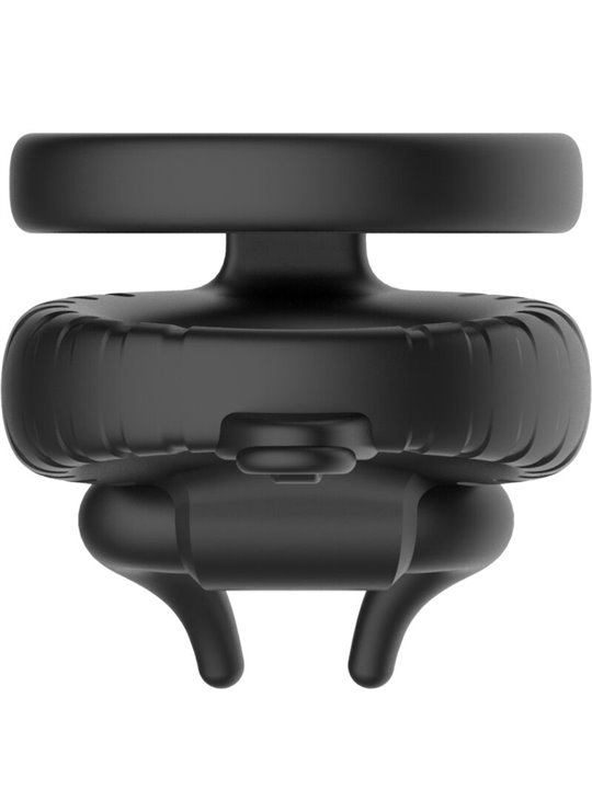 Armony Bull's Passion - Anello Fallico Doppio Vibrante in Silicone Nero