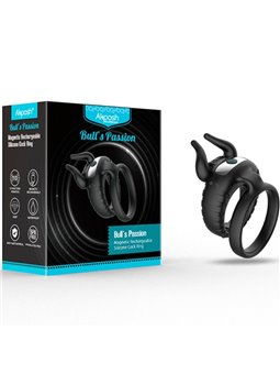 Armony Bull's Passion - Double Vibrating Silicone Phallic Ring Black