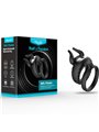 Armony Bull's Passion - Double Vibrating Silicone Phallic Ring Black