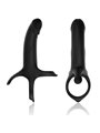 Armony - Guaina Fallica Vibrante con Anelli Fallici in Silicone Nero
