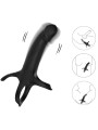 Armony - Guaina Fallica Vibrante con Anelli Fallici in Silicone Nero