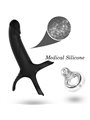 Armony - Guaina Fallica Vibrante con Anelli Fallici in Silicone Nero