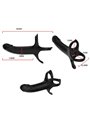 Armony - Vibrating Phallic Sheath with Silicone Phallic Rings Black