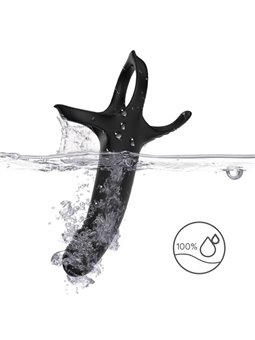 Armony - Guaina Fallica Vibrante con Anelli Fallici in Silicone Nero