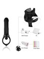 Armony - Guaina Fallica Vibrante con Anelli Fallici in Silicone Nero