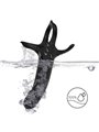 Armony - Guaina Fallica Vibrante con Anelli Fallici in Silicone Nero